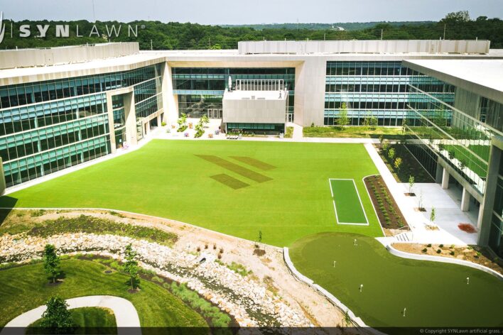 SYNLawn Orlando FL artificial grass for commercial office buildings campus courtyards