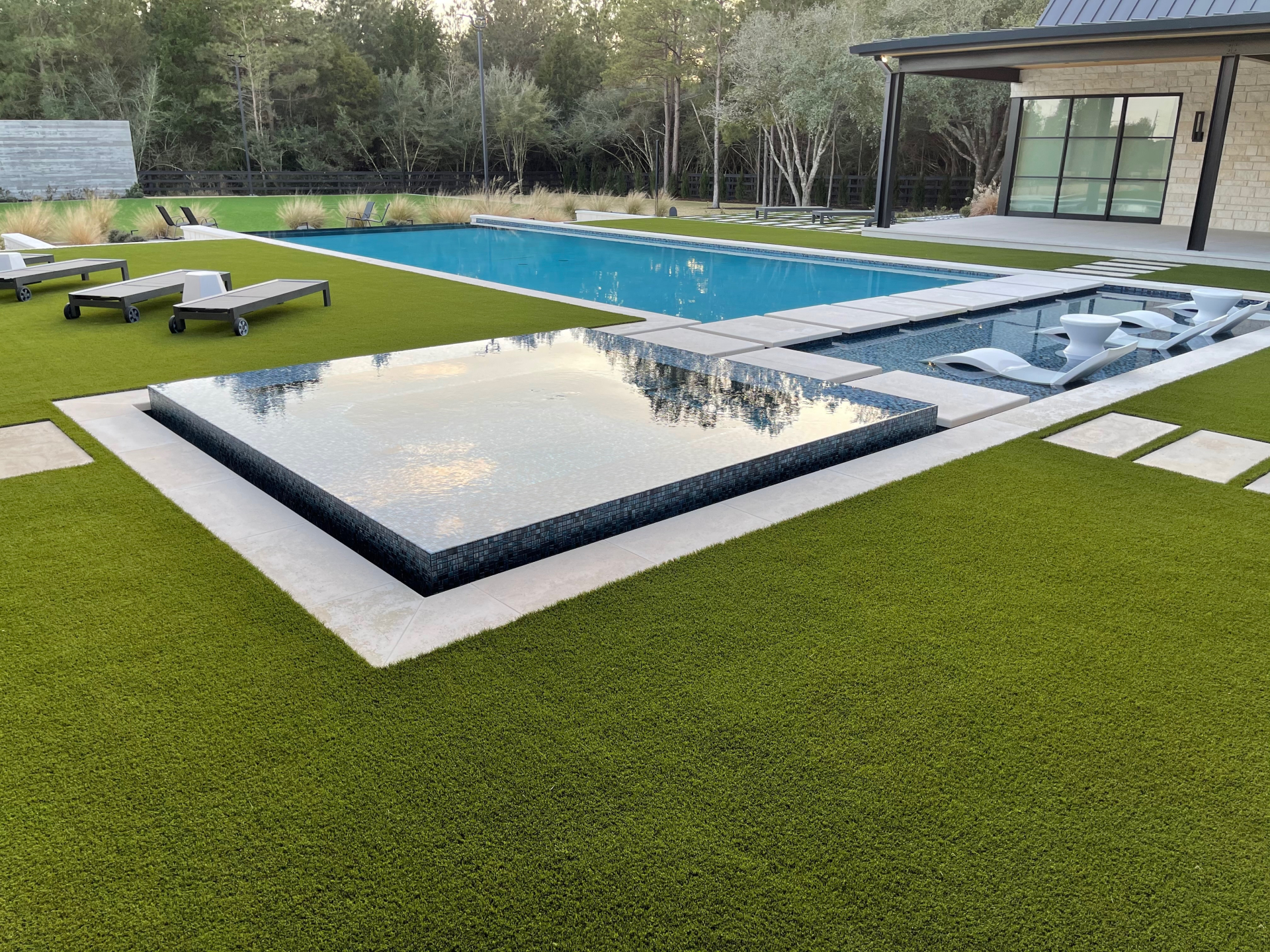residential artificial grass installation
