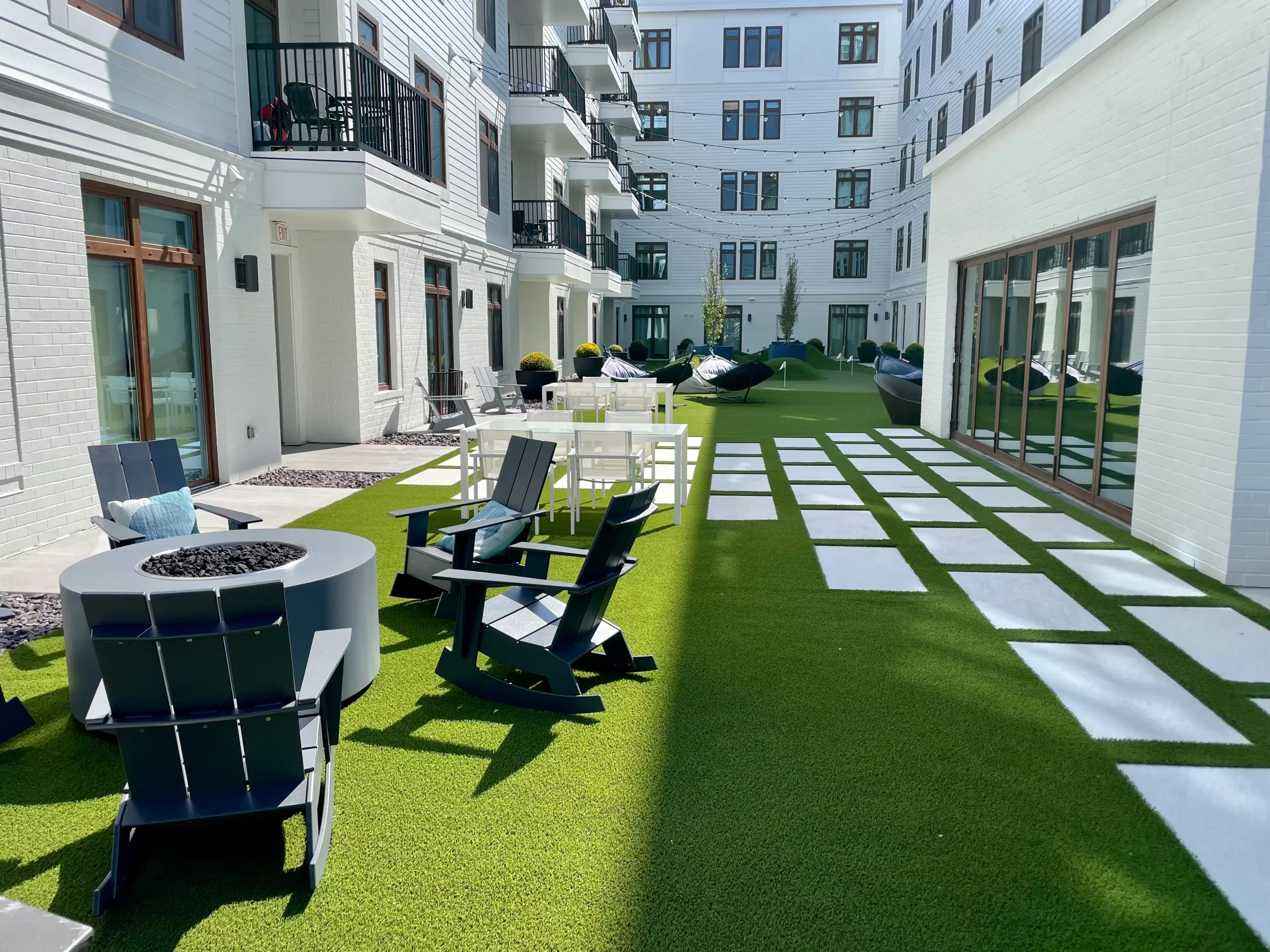 artificial grass outdoor lawn apartment installation