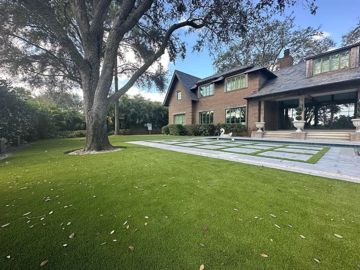 artificial grass residential installation