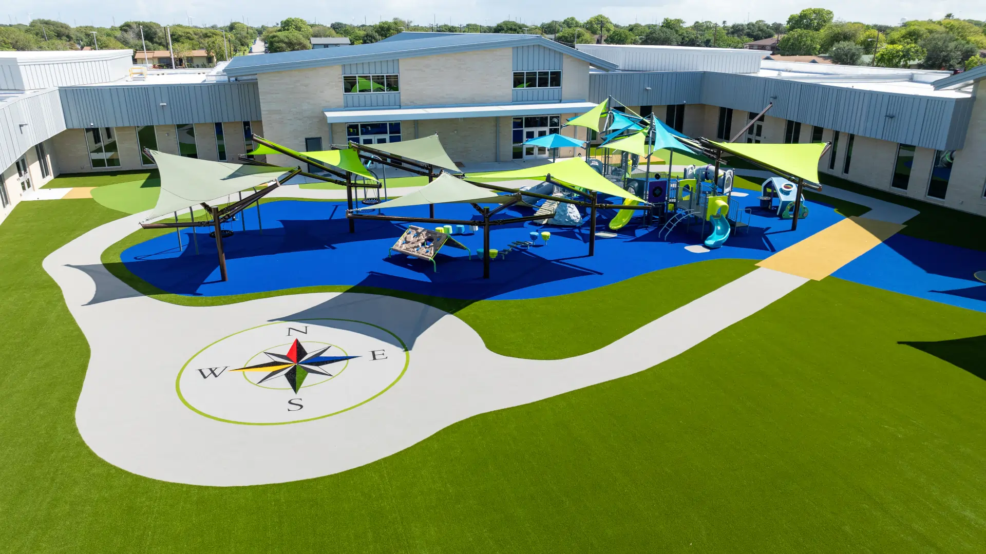 orlando school artificial grass lawn