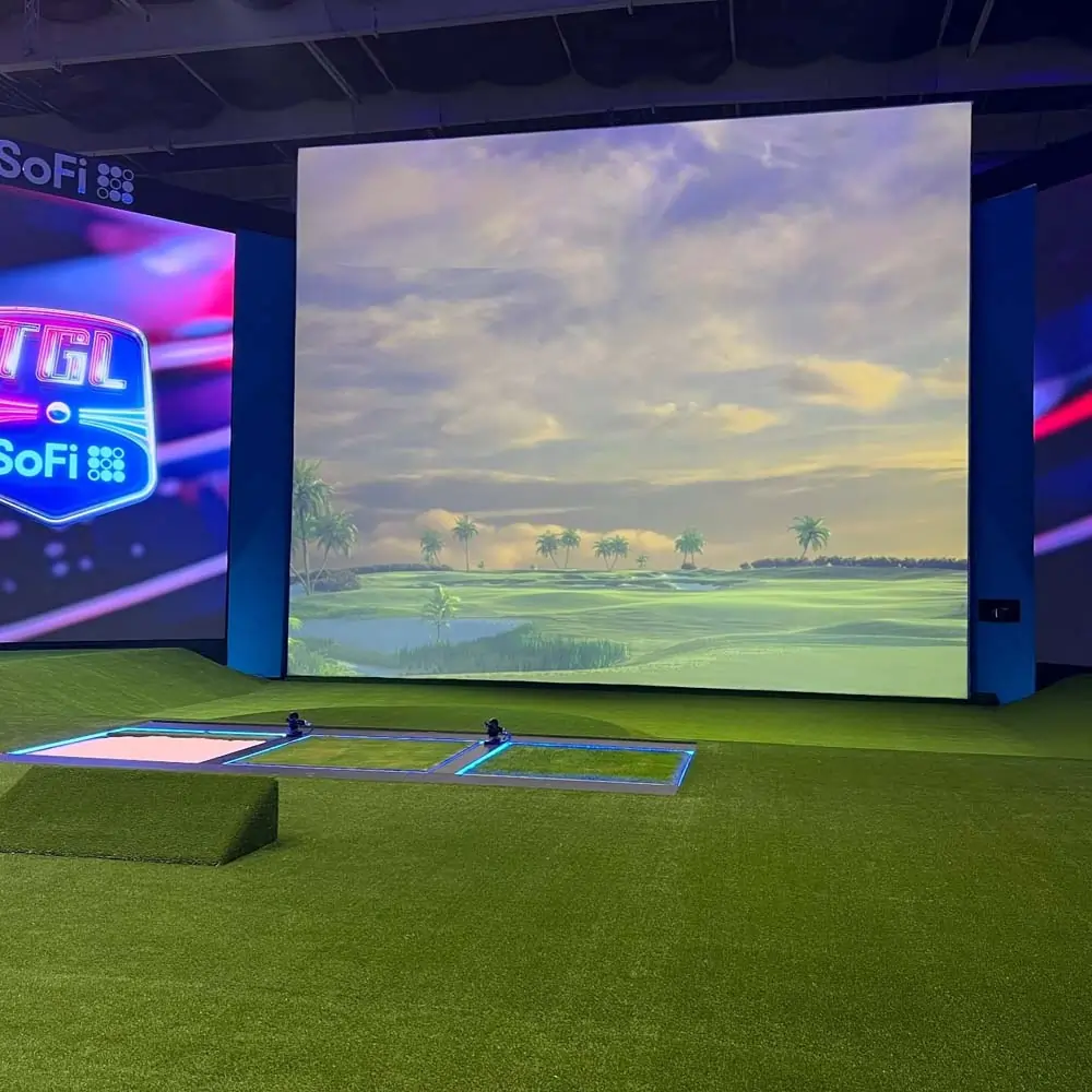 Artificial golf grass simulator installed by SYNLawn