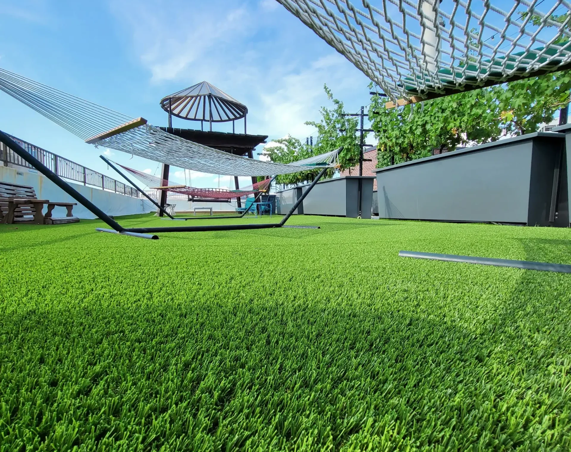 rooftop artificial turf installation synlawn orlando