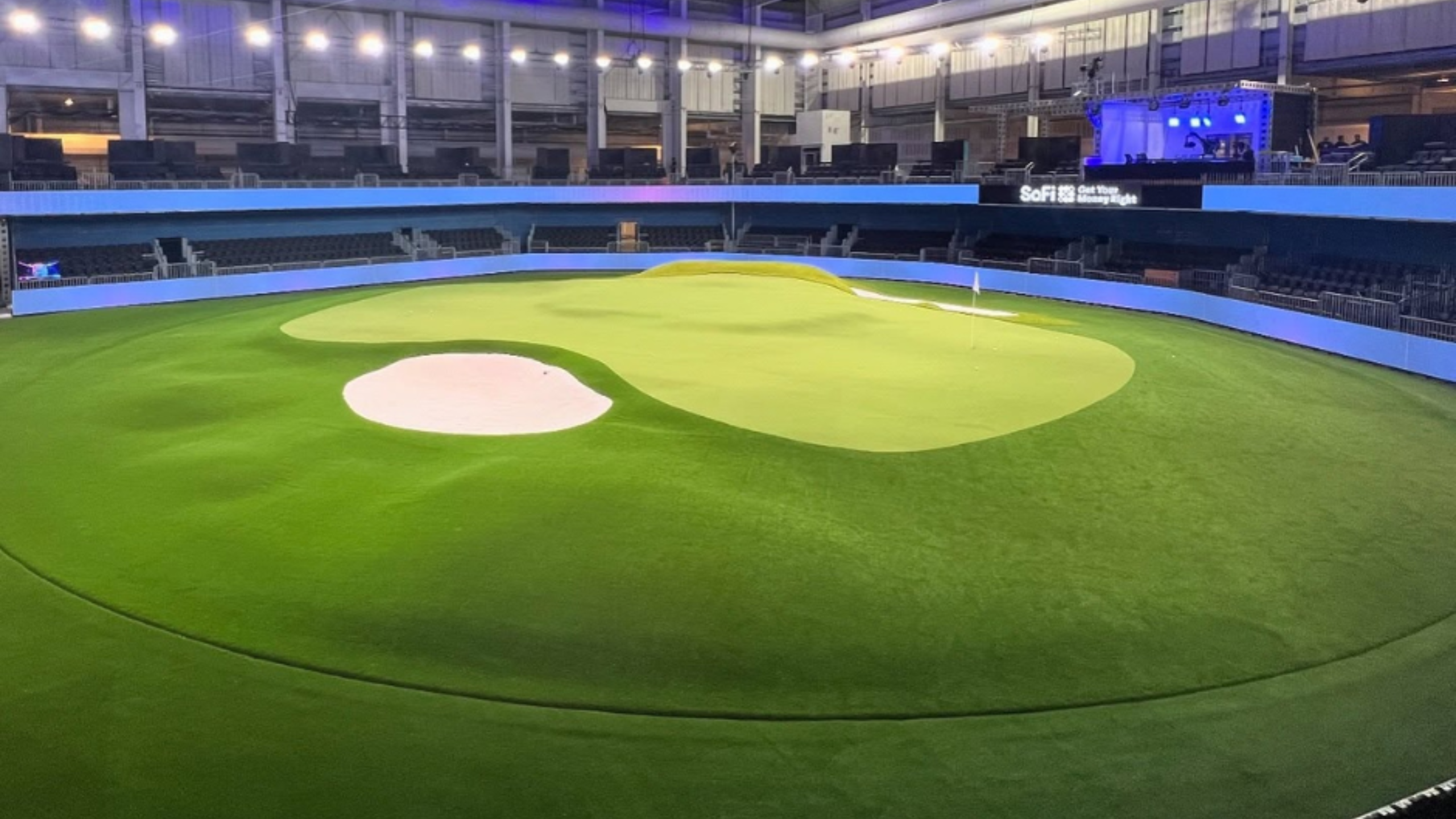 SYNLawn Orlando putting green turf used for the TGL GreenZone