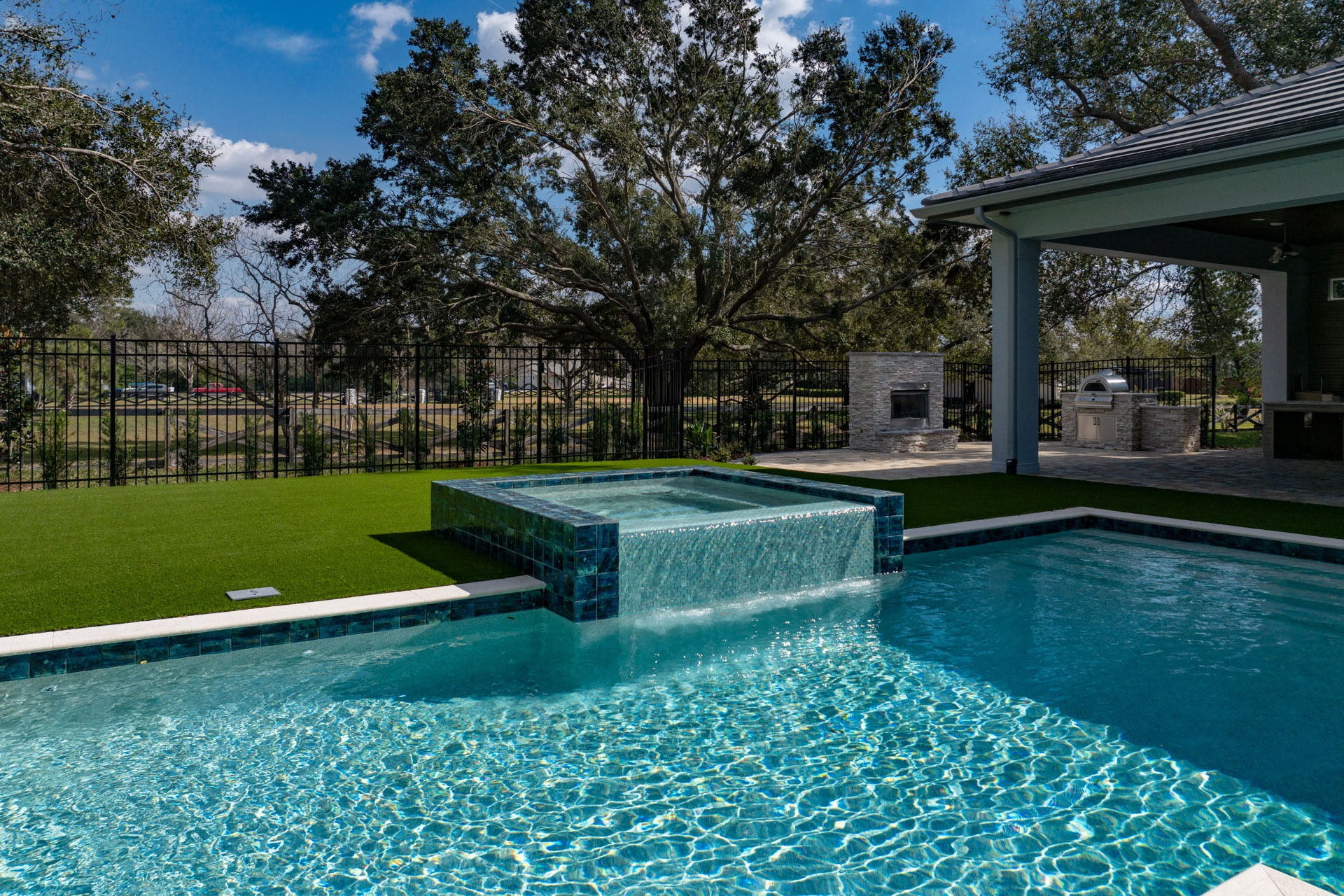 Orlando Artificial Grass Backyard Pool Installation Orlando Artificial Grass Backyard Pool Installation